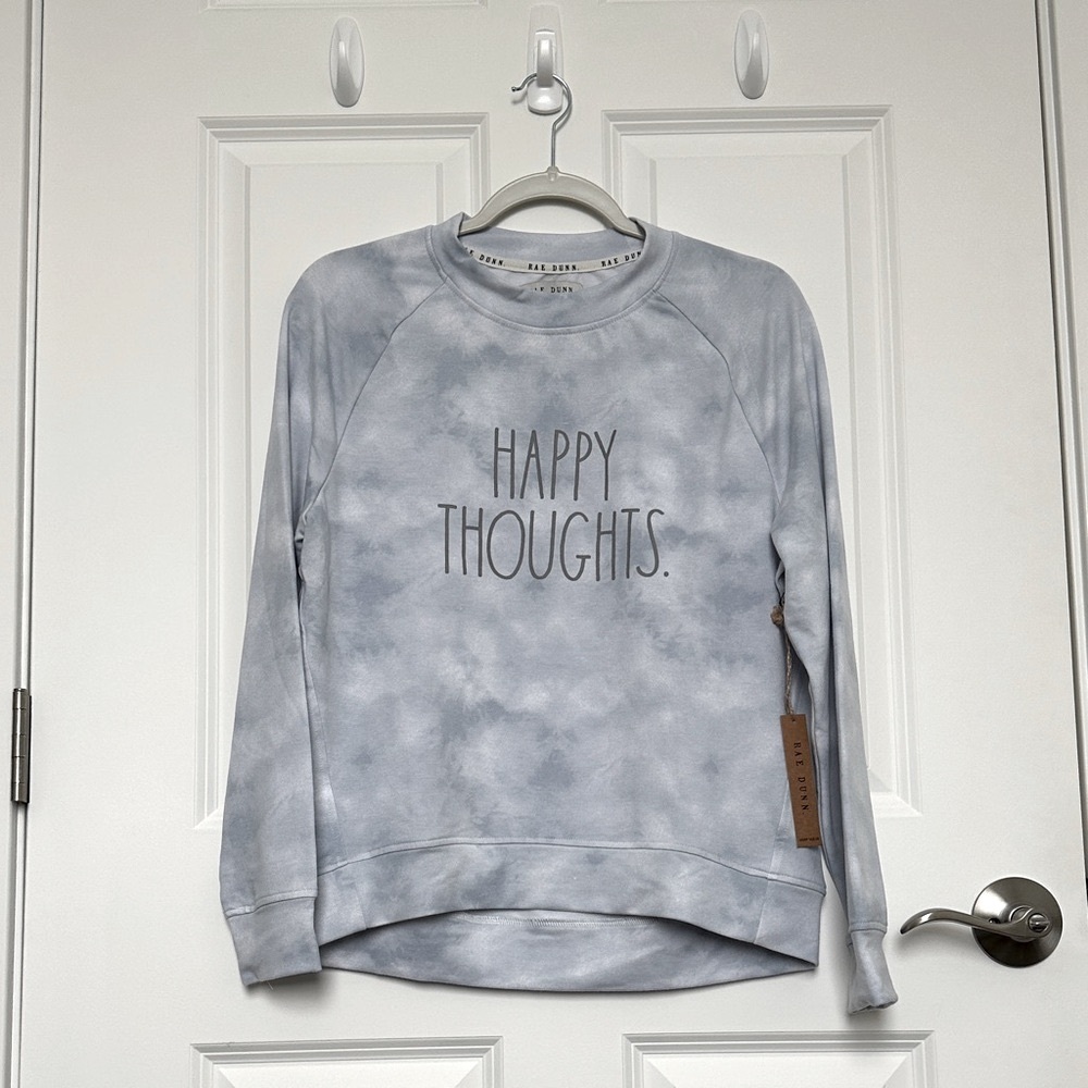 Rae Dunn “Happy Thoughts” Sweatshirt Size XS